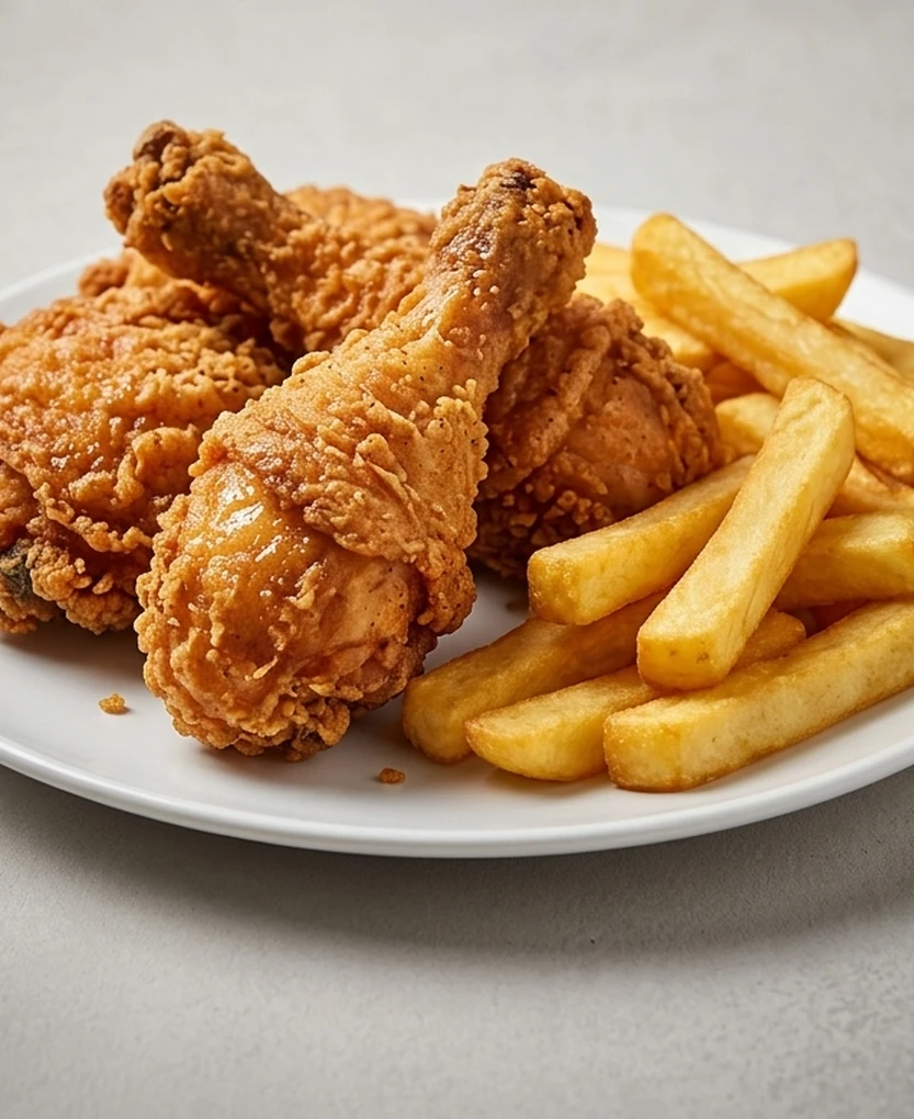 Crispy fried chicken at Jackson Heights Fish And Chips Winnipeg - golden fried chicken made to order