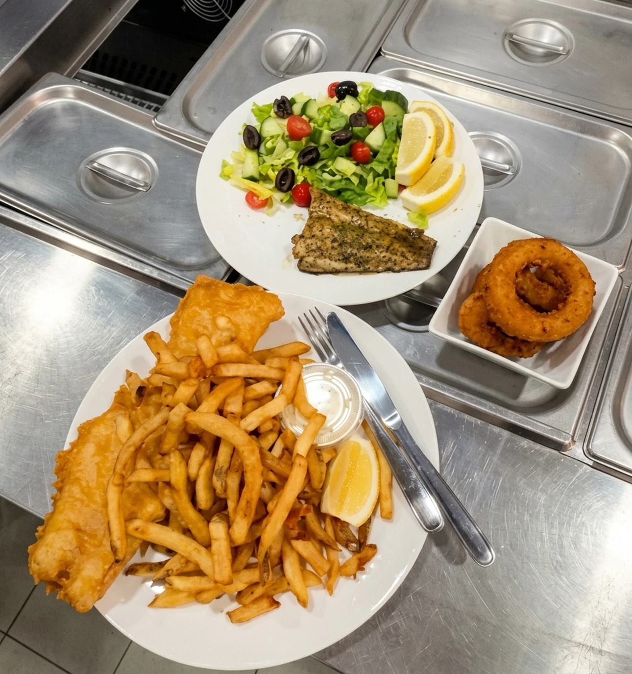 Fresh-cut fries at Jackson Heights Fish And Chips Winnipeg - hot golden chips served with fish or chicken