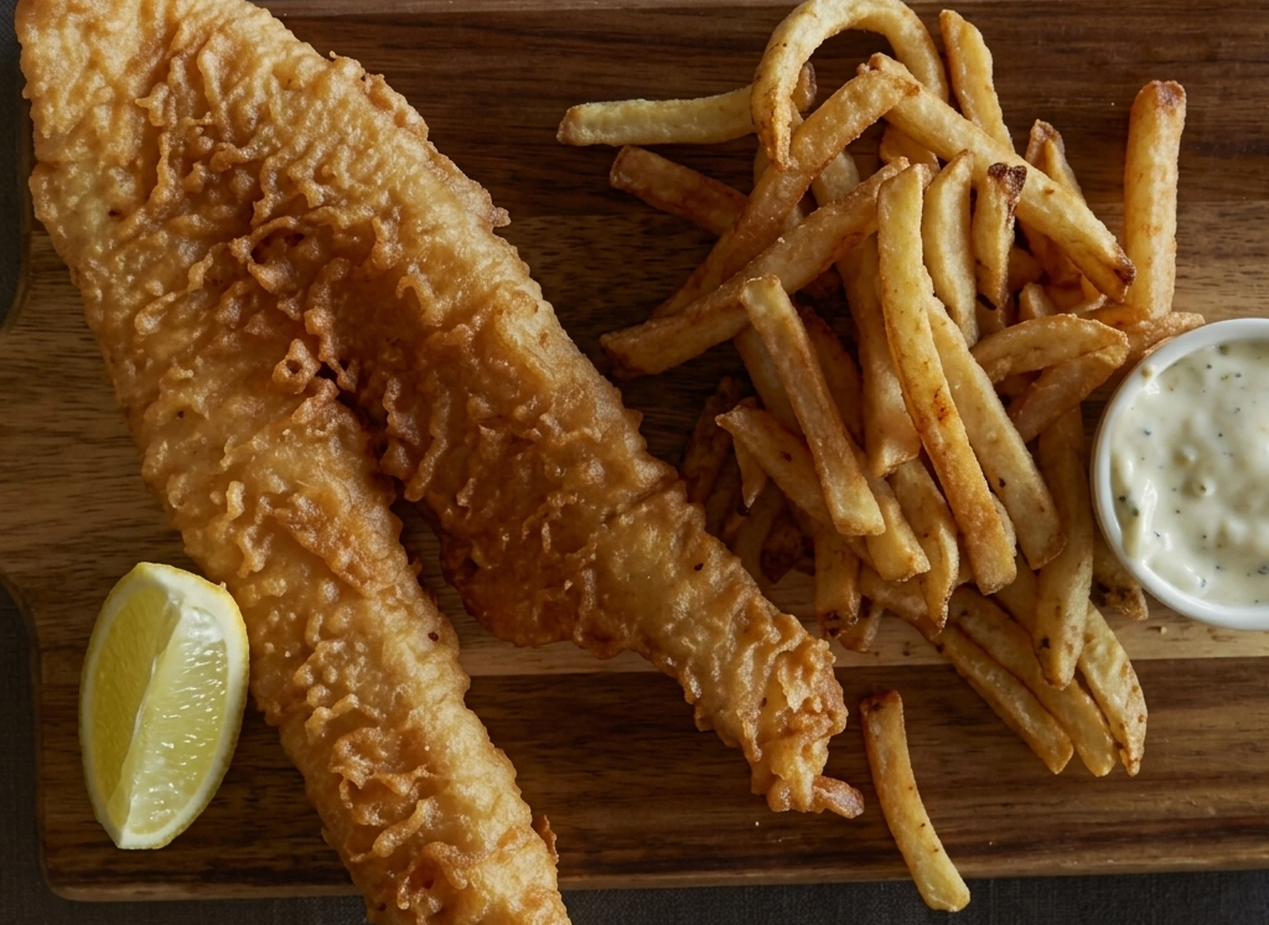 Fried fish basket at Jackson Heights Fish And Chips Winnipeg - crispy battered fish with chips and house slaw